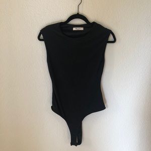 Black high neck body suit